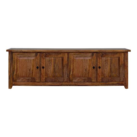 Mango Creek Entertainment Unit 3 Doors 207cm in Rustic Chocolate