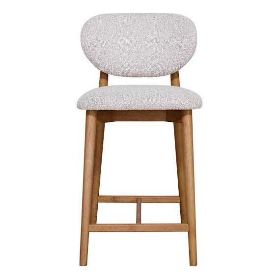 Malfa Bar Chair in Cobble Linen / Caramel Stain