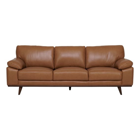 Melrose 3 Seater Sofa in Nest Leather Brown