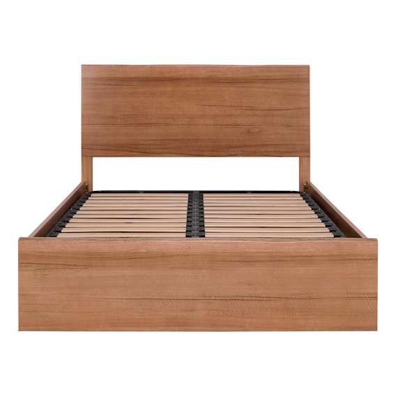 Melba Queen Bed Frame w/ Gas Lift Storage in West Australian Marri