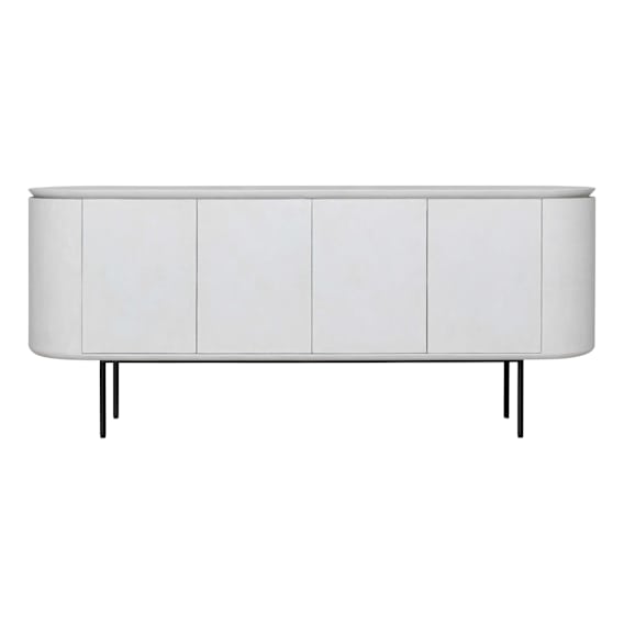 Miami Buffet 200cm in Rendered Concrete White