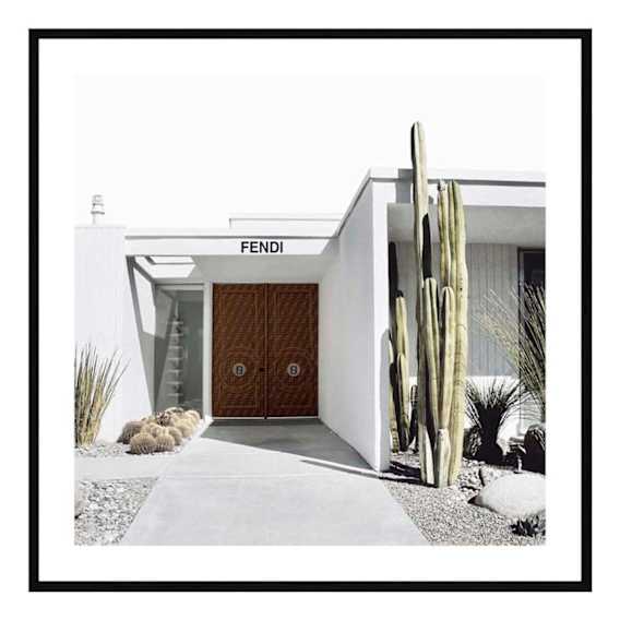Milan Doors Framed Print in 95 x 95cm
