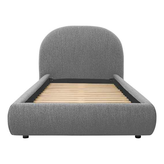Millie King Single Bed Frame in Het Cement
