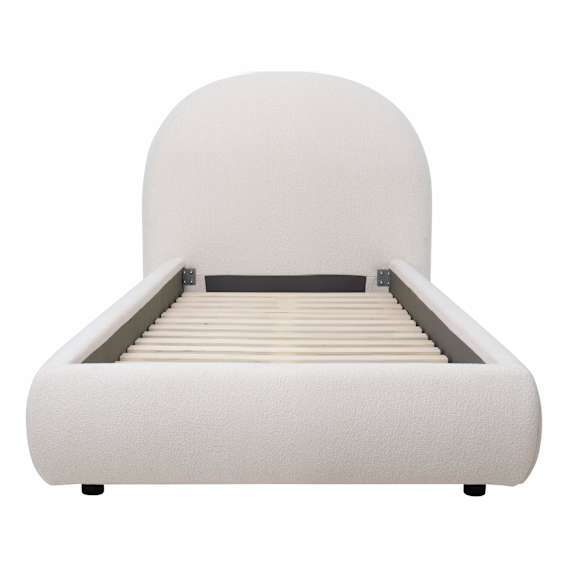 Millie Single Bed Frame in Het White