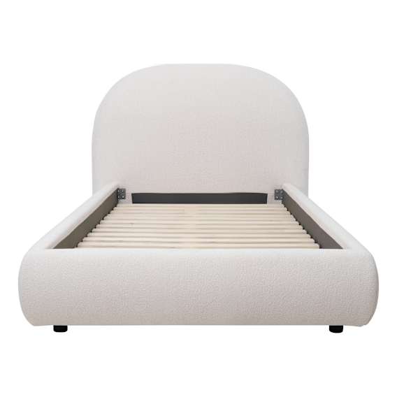 Millie King Single Bed Frame in Het White