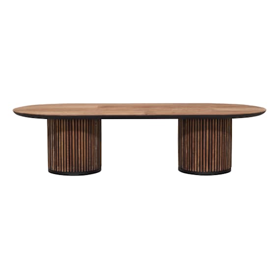 Monaco Oval Coffee Table 140 x 60cm in Reclaimed Teak