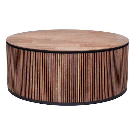 Monaco Round Coffee Table 120cm in Reclaimed Teak