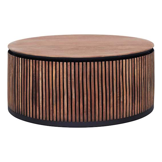 Monaco Round Coffee Table 80cm in Reclaimed Teak
