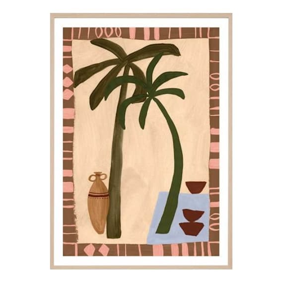 Modern Oasis 2 Framed Print in 100 x 140cm