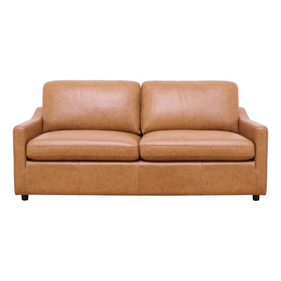 Mokum Double Sofabed in Urbane Leather Light Brown