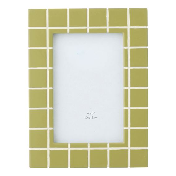 Monroe Photo Frame 16x21cm in Olive / Ivory