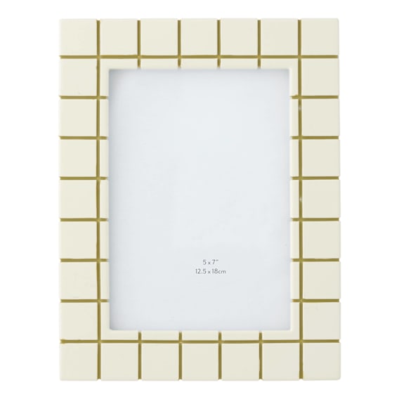 Monroe Photo Frame 18x23cm in Olive / Ivory