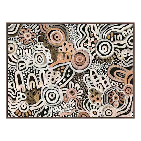 Country Nude Landscape Box Framed Canvas in 123 x 93cm