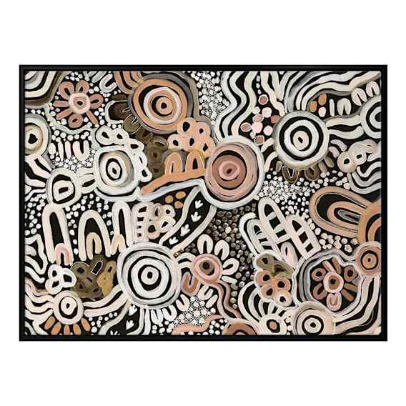 Country Nude Landscape Box Framed Canvas in 123 x 93cm