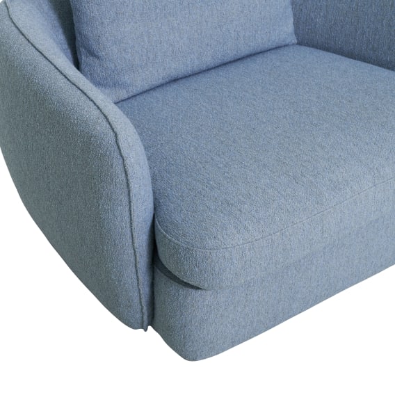 Large Swivel Armchair Material and Finishes