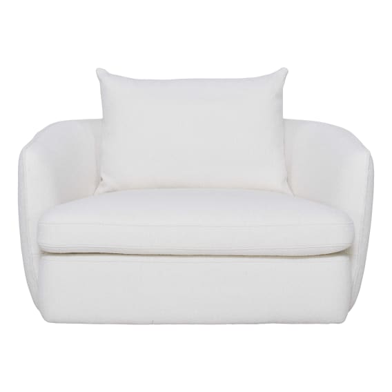 Nest Swivel Armchair in Het White