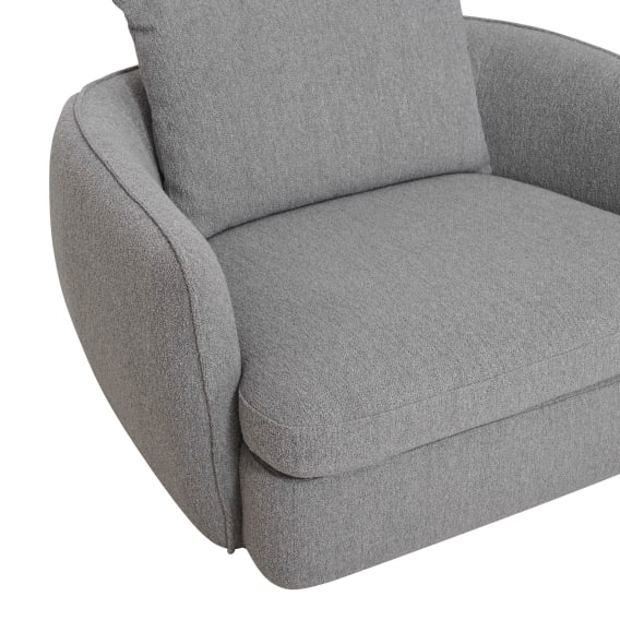 Large Swivel Armchair Material and Finishes