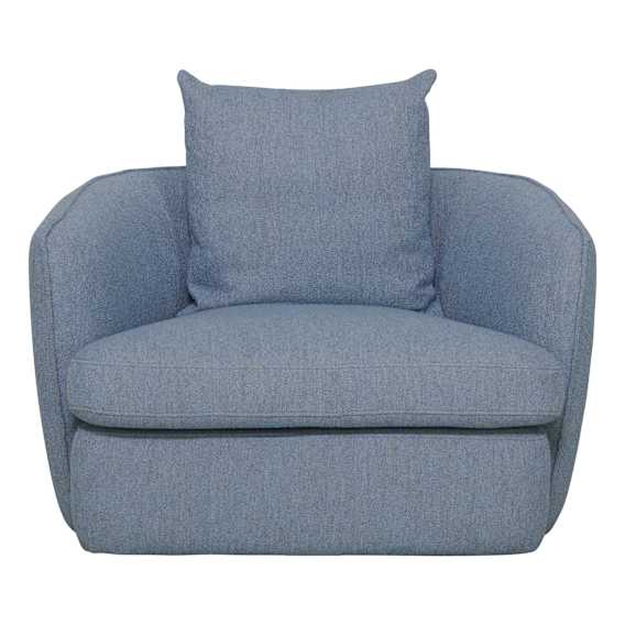 Nest Small Swivel Armchair in Het Blue