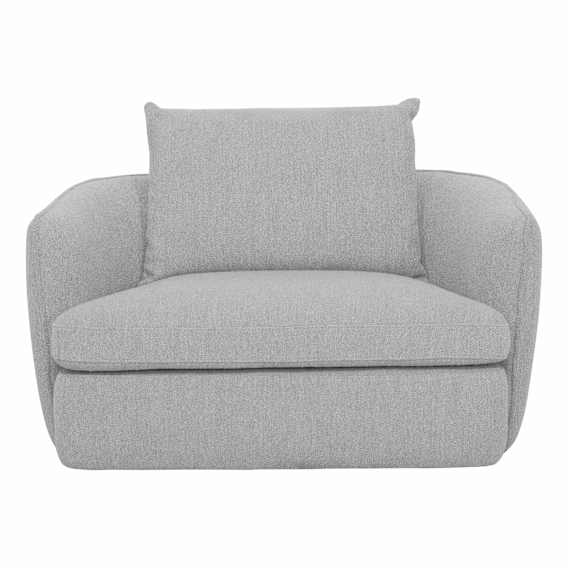Nest Swivel Armchair in Het Light Grey