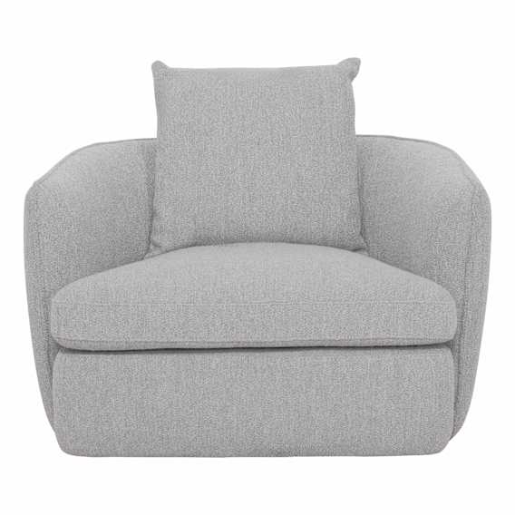 Nest Swivel Armchair in Het Light Grey