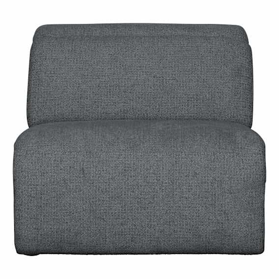 Nevada Sofa Single Extension with Recliner in Domino Caviar
