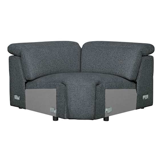 Nevada Sofa Corner Wedge in Domino Caviar