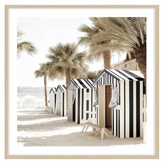 Oamaha Beach Framed Print in 60 x 60cm