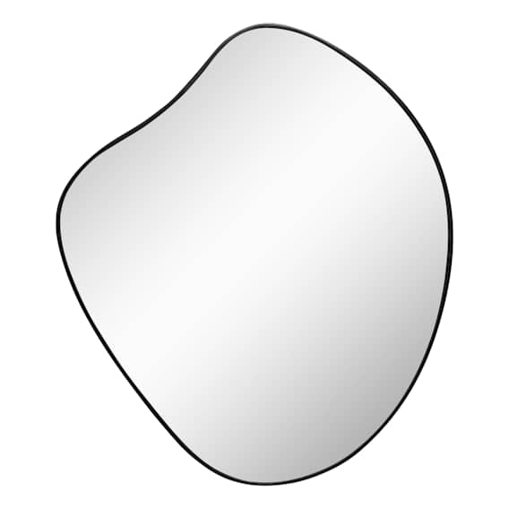 Oliver Organic Shaped Mirror 85x100cm in Black