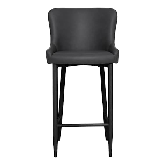 Ontario Bar Chair in PU Charcoal / Black