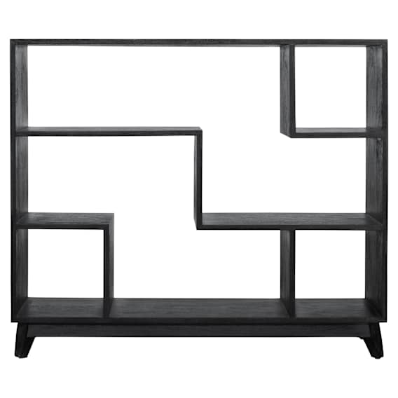 Ortega Low Shelf Unit in Mangowood Mike Black
