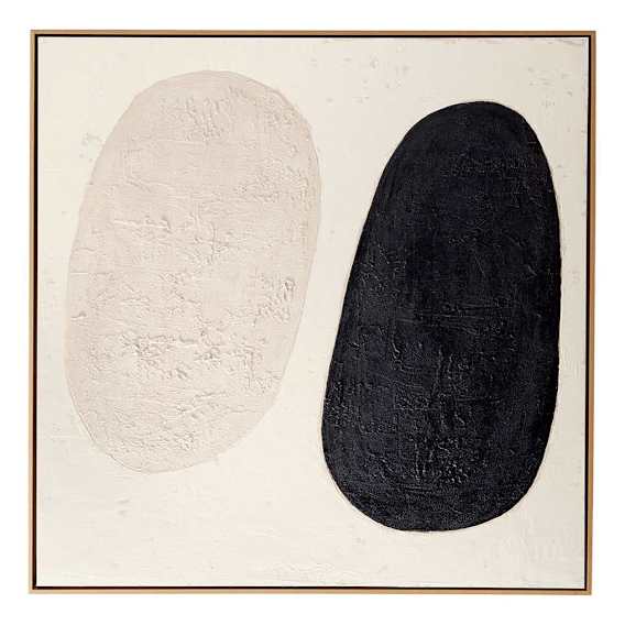 Organic Play Black Box Framed Canvas in 124 x 124cm