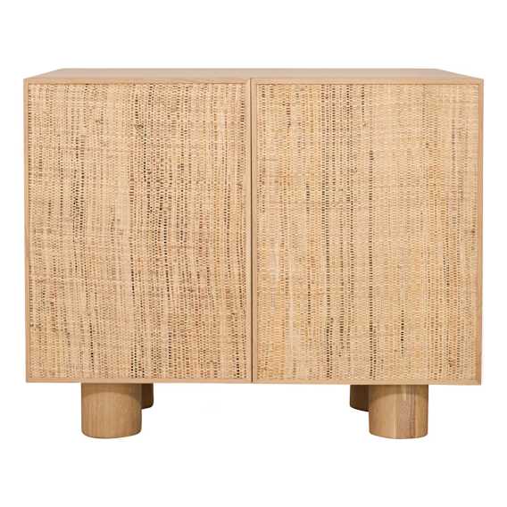 Pablo Buffet 90cm in Light Wash Oak / Raffia