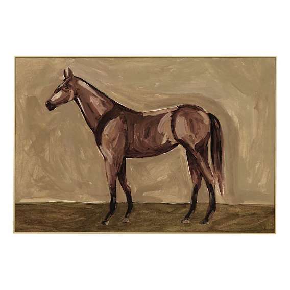 Painted Steed Box Framed Canvas in 92 x 62cm