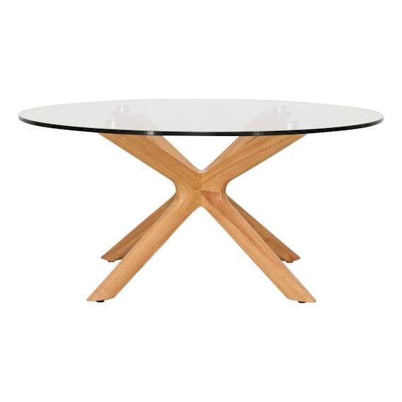 Padma Round Coffee Table in Glass / Clear