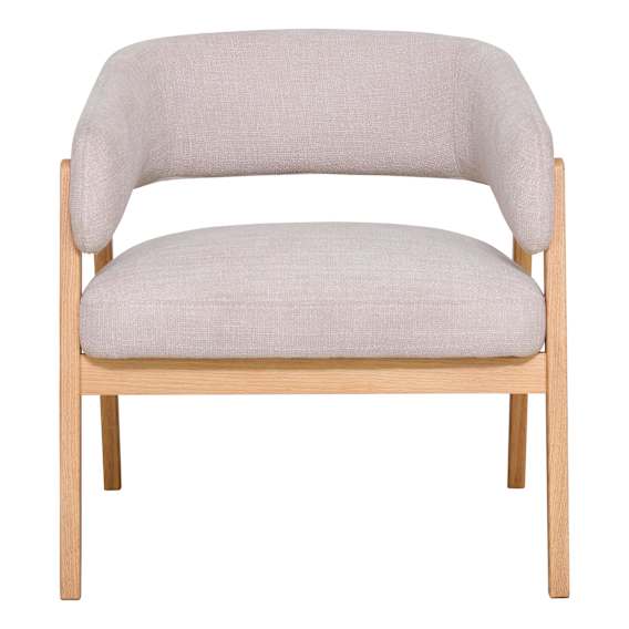 Pascal Occasional Chair in Chacha Beige / Oak Clear