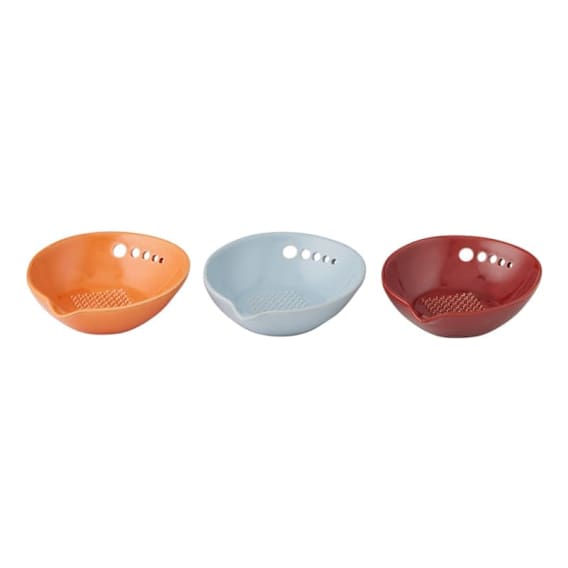 Pasadena Grate/Serve Dish Set of 3 13x3.3cm in Multi