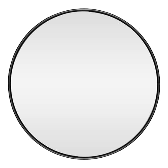 Penny Round Mirror 120cm in Matte Black