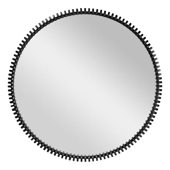 Pila Round Mirror 100cm in Black