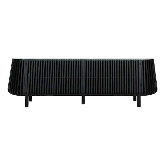 Pila Entertainment Unit 200cm in Black / Glass