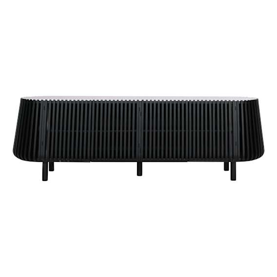 Pila Entertainment Unit 200cm in Carrara Marble / Black
