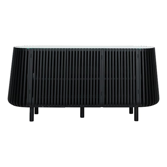 Pila Buffet 160cm in Black / Glass