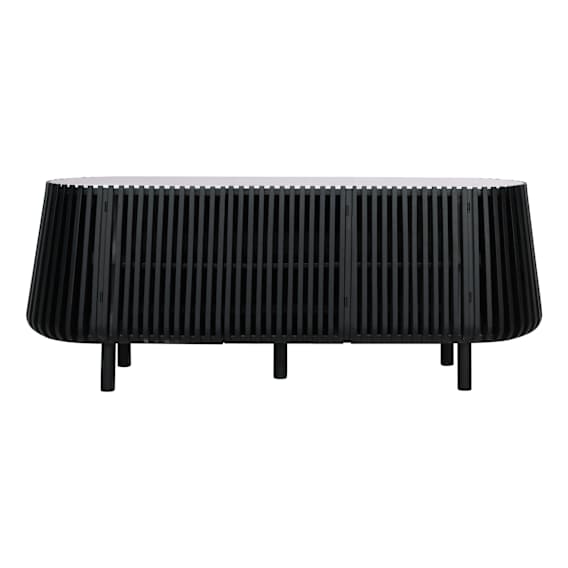 Pila Entertainment Unit 160cm in Carrara Marble / Black
