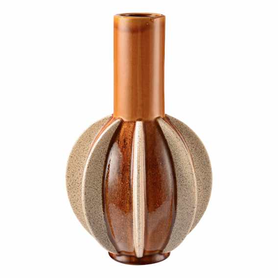 Pia Vase Small 21x33cm in Mustard/Natural