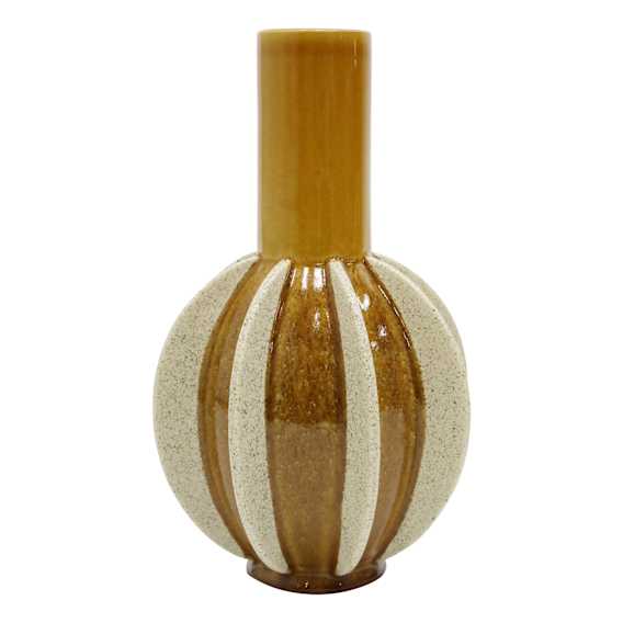 Pia Vase Large 23x38cm in Mustard/Natural