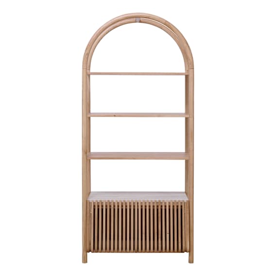 Pila Shelf Unit in American Oak / Italian Travertine