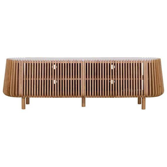 Pila Entertainment Unit 200cm in American Oak / Carrara Marble