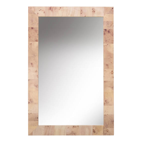 Plaza Wall Mirror 60 x 90cm in Apsen Burl