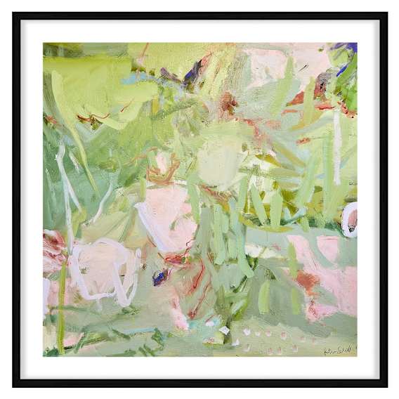 Pleasure of Springs Framed Print in 103 x 103cm Black