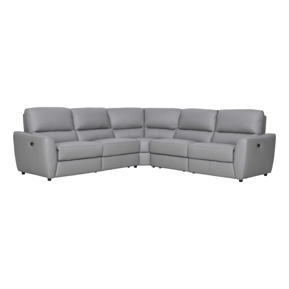 Portland Modular Recliner Sofa in Leather Pewter