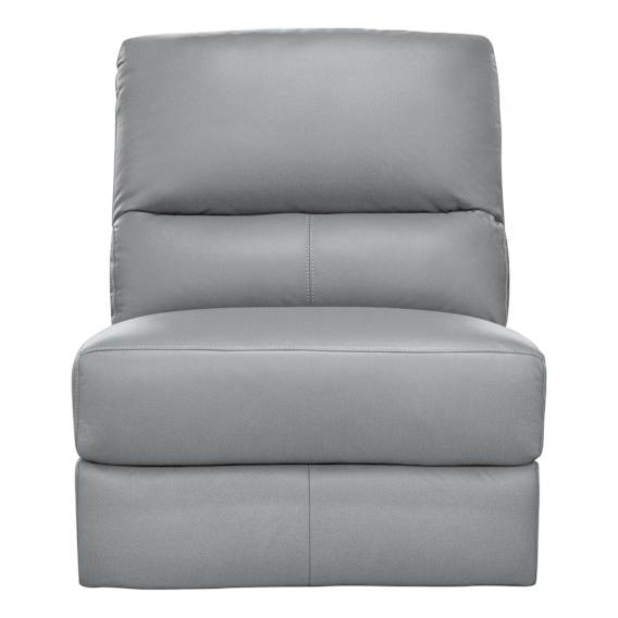 Portland Sofa Single Extension in Leather Pewter